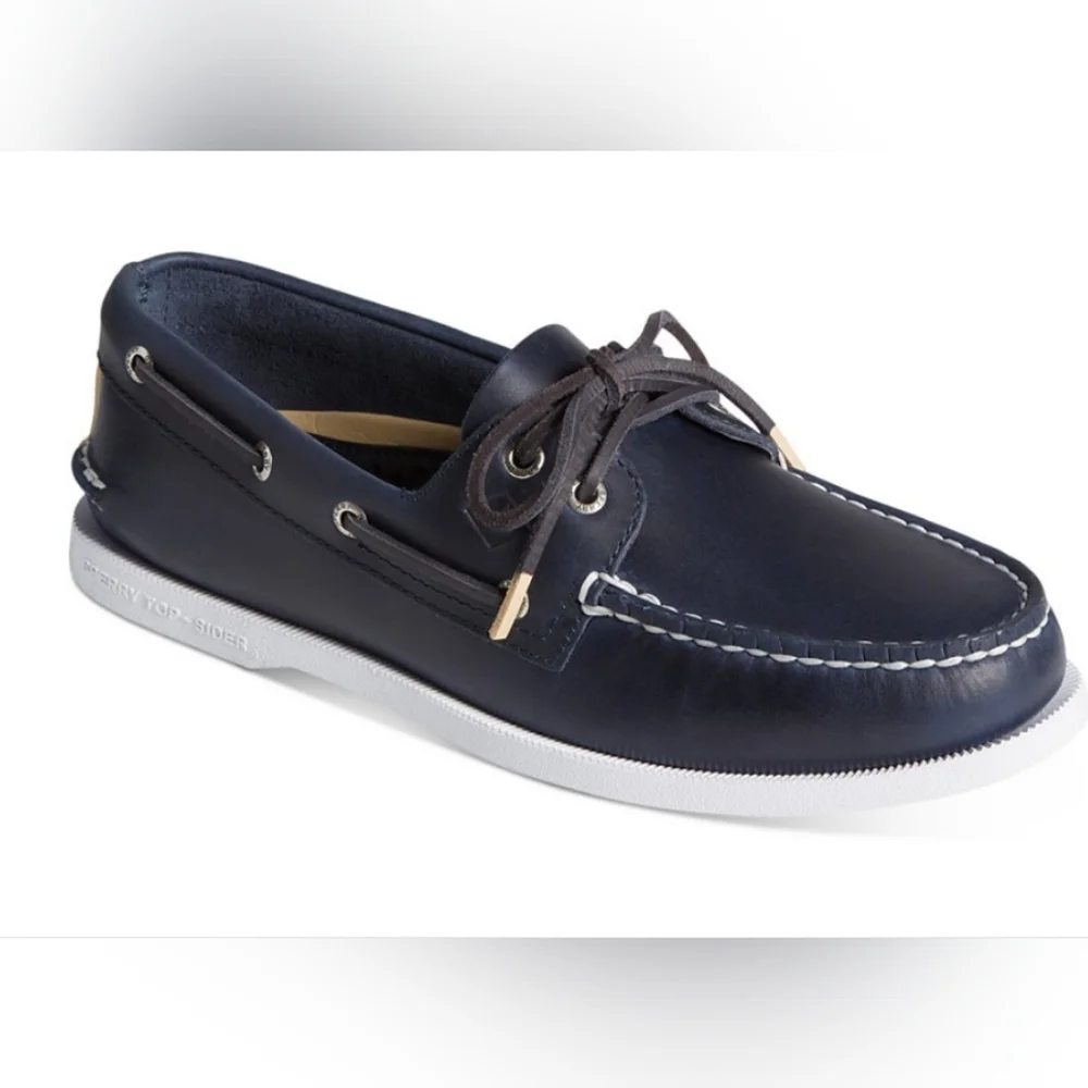 Sperry Men's A/O 2-eye Cross Lace (Navy) 11.5 - Picture 1 of 2